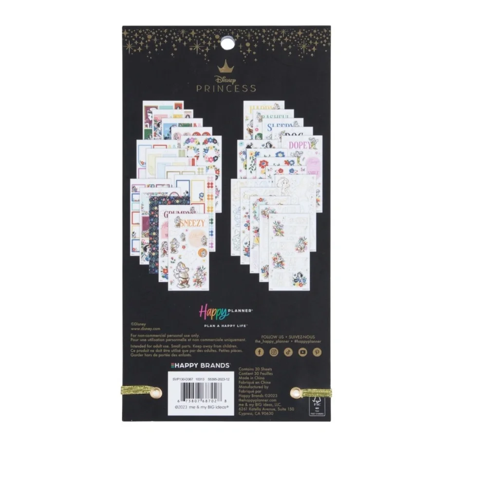 Happy Planner Disney Princess Snow White Value Pack Stickers